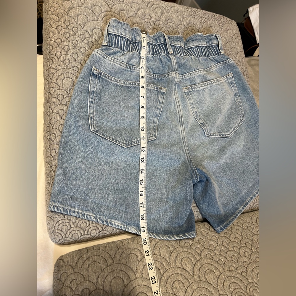 FRAME DENIM CUFFED PAPER BAG ELASTIC
WAIST SHORTS M - Picture 6 of 10